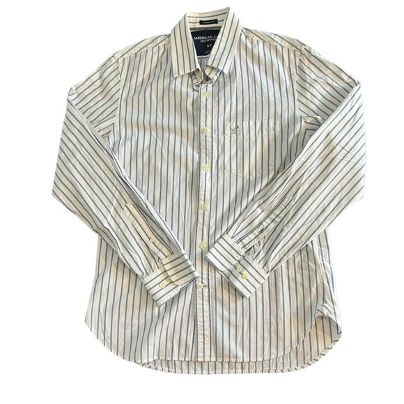 American Eagle Men's Vintage Fit Striped‎ Button Down Shirt Size Small - Picture 1 of 4